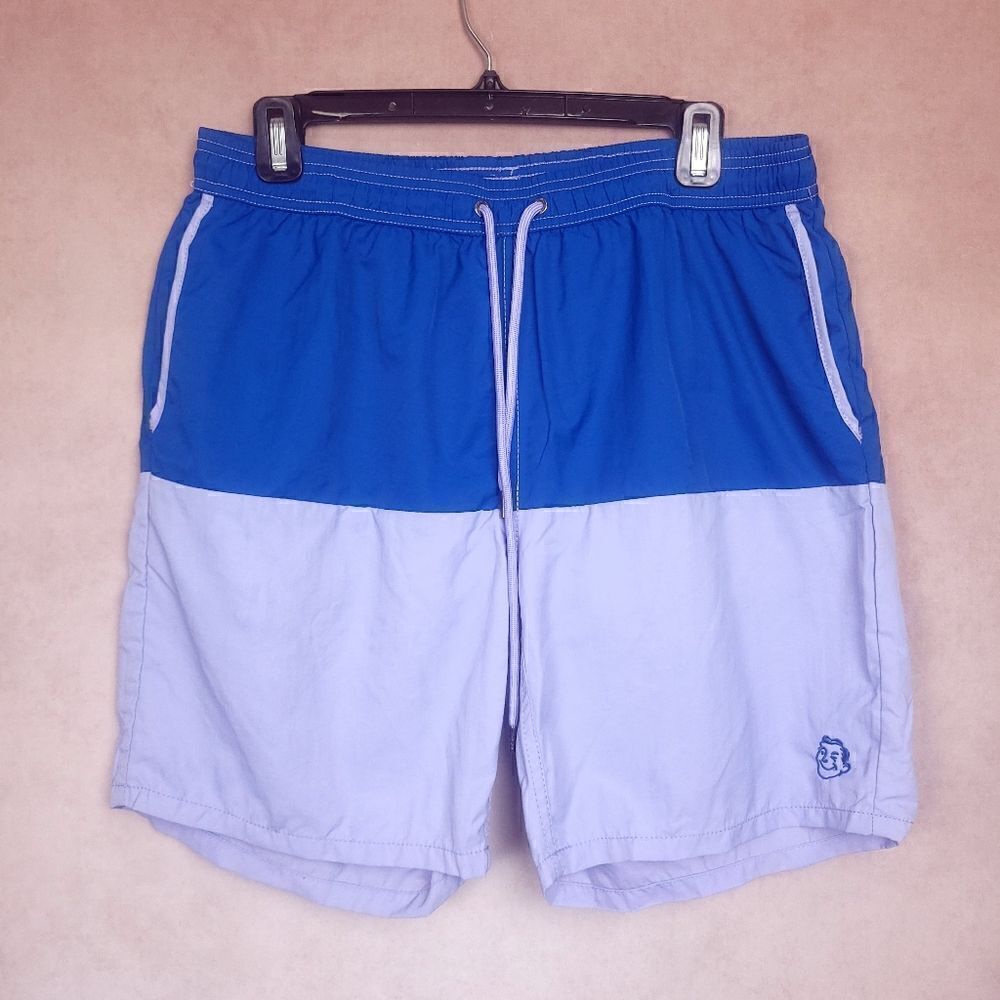 Vintage Mr. Swim Swim Trunks Blue Purple Colorblock Size Large